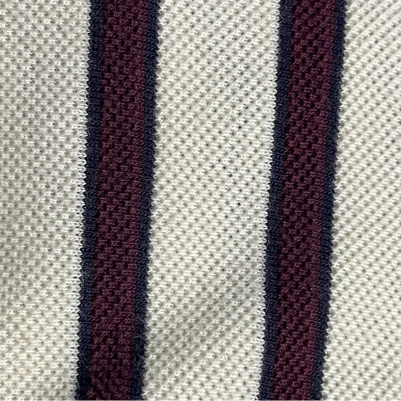 Polo Ralph Lauren Cream With Brown Stripes Long Sleeve Polo Size XXL 2XL Cotton - Picture 7 of 7